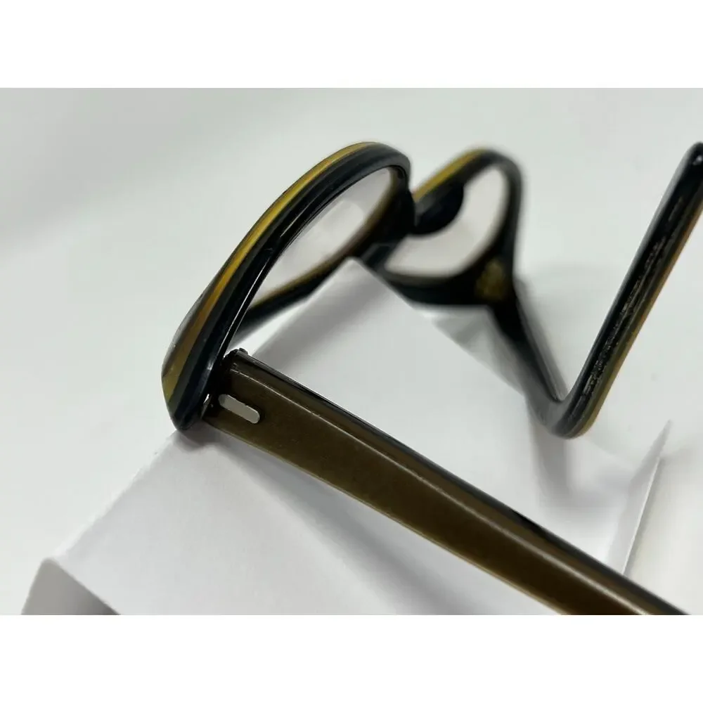 Vintage Prestige Ann Cat Eye Glasses Frame 46-19 Two Tone Bronze Black 50s 60s